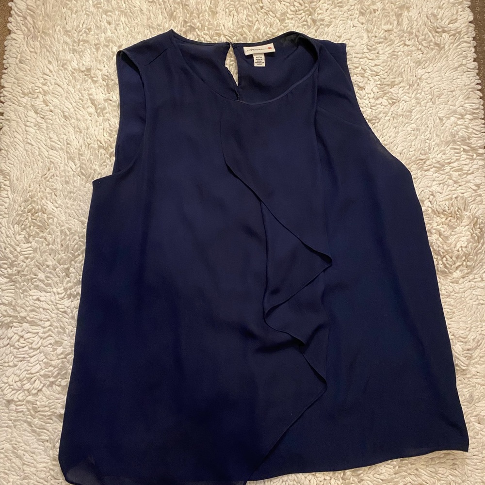 Elegant Navy Sleeveless Top
